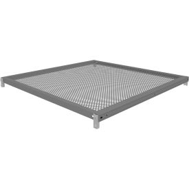 Tennsco Corp ZMPS-3636-MGY Tennsco Z-Line Additional Perforated Steel Shelf Level with Clips - 36"W x 36"D x 1-5/16"H image.