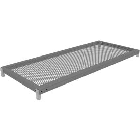 Tennsco Corp ZMPS-4218-MGY Tennsco Z-Line Additional Perforated Steel Shelf Level with Clips - 42"W x 18"D x 1-5/16"H image.