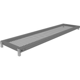 Tennsco Corp ZMPS-4812-MGY Tennsco Z-Line Additional Perforated Steel Shelf Level with Clips - 48"W x 12"D x 1-5/16"H image.