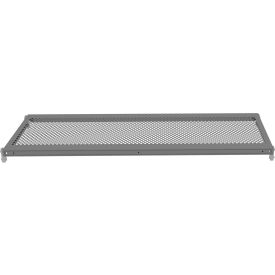 Tennsco Corp ZMPS-4818-MGY Tennsco Z-Line Additional Perforated Steel Shelf Level with Clips - 48"W x 18"D x 1-5/16"H image.