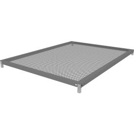 Tennsco Corp ZMPS-4836-MGY Tennsco Z-Line Additional Perforated Steel Shelf Level with Clips - 48"W x 36"D x 1-5/16"H image.