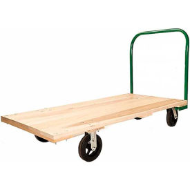 Fairbanks Hardwood Platform Truck E-98-Q-3060-RTE-411-30-KIT - 30"" x 60"" - 8"" Rubber - 1400 Lb. Cap.