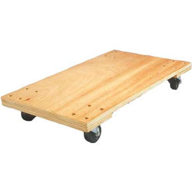 The Fairbanks Company ED-15-1830-3HR BOXED Fairbanks Hardwood Dolly ED-15-1830-3HR - 30" x 18" Solid Plywood - 3" Rubber Wheels - 1000 Lb. image.