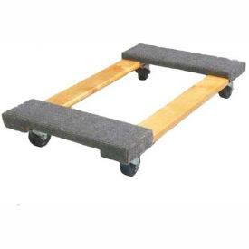 The Fairbanks Company ED-26-1616-3HR BOXED Fairbanks Hardwood Dolly ED-26-1616-3HR - 16" x 16" - Carpeted Ends - 3" Rubber Wheels - 990 Lb. image.