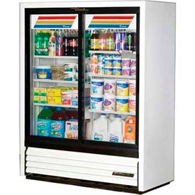 True Food Service Equipment Inc GDM-41SL-60-HC-LD True® GDM-41SL-60 Convenience Store Cooler 2 Section - 47-1/8"W X 21"D X 59-7/8"H image.