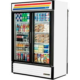 True Food Service Equipment Inc GDM-49RL-HC-TSL01 True® GDM-49RL Refrigerated Rear-Load Merchandiser 2 Section - 54-1/8"W X 34-3/4"D image.