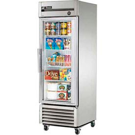 True Food Service Equipment Inc T-23FG-HC-FGD01 True® T-Series Reach In Freezer, Glass Door, 23 Cu. Ft., Stainless Steel image.