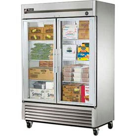 True Food Service Equipment Inc T-49FG-HC-FGD01 True® T-Series Reach In Freezer, 2 Glass Doors, 49 Cu. Ft., Stainless Steel image.