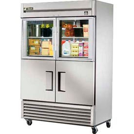 True Food Service Equipment Inc TS-49-2-G-2-HC-FGD01 True® TS-49-2-G-2 Reach In Refrigerator 49 Cu. Ft. Black image.