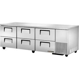 True Food Service Equipment Inc TUC-93D-6-HC Deep Undercounter Refrigerator 33 - 38°F - 93-1/4"W x 32-1/4"D - TUC-93D-6 image.