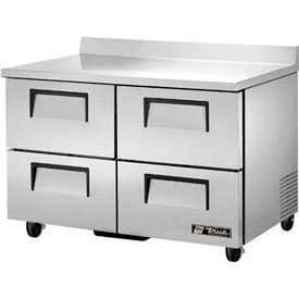 True Food Service Equipment Inc TWT-48D-4-HC Work Top Refrigerator 2 Section - 40-3/8"W x 30-1/8"D x 33-3/8"H - TWT-48D-4 image.