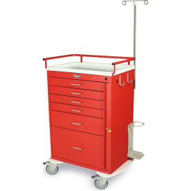 Harloff Company 6401SD Harloff Classic Tall Six Drawer Emergency Cart Specialty Package, Sand - 6401 image.