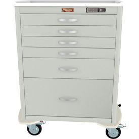 Harloff M-Series Tall Procedure Cart6 Drawers & E Lock36-3/4"W x 22"L x 43-3/4"HSand