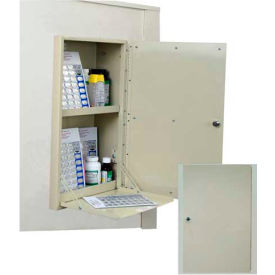 Medical Cabinets Utensils Cabinets Wall Harloff In Wall Medication Cabinet Double Security Door Painted 14 3 4 Quot W X 6 13 16 Quot D X 23 Quot H Beige B1461568 Globalindustrial Com