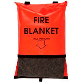Think Safe Inc 911-83700TS First Voice™ Bright Orange Fire Blanket with Bag, 84"L x 62"W image.
