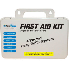 Think Safe Inc ANSI-10 First Voice™ 10 Person ANSI Compliant Workplace First Aid Kit, Plastic Case image.