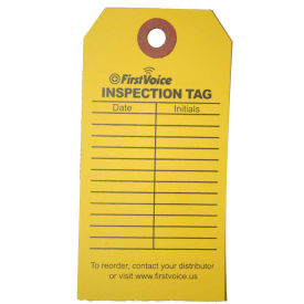 Think Safe Inc EIDTAG10 First Voice™ EID Inspection Tag, 10/Pack image.