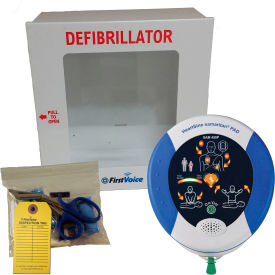 Think Safe Inc HS002F HeartSine Samaritan® 450P Semi-Auto Defibrillator with CPR Assist and Mounting Cabinet image.