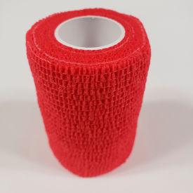Think Safe Inc TS-3183-10R First Voice™ 3" x 5 Yards Self Adhesive Bandage, Latex , True Red, Pack of 10 image.
