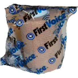 Think Safe Inc TS-3189-T First Voice™ 3" x 5 Yards Self Adhesive Bandage, Non-Latex , Tan image.