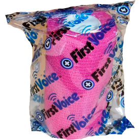 First Voice™ 4"" x 5 Yards Self Adhesive Bandage Non-Latex  Bright Pink