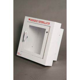 Think Safe Inc TS147SR3-1 First Voice™ Small Defibrillator/AED Semi-Recessed Cabinet with Alarm image.