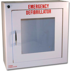Think Safe Inc TS184SM-1 First Voice™ Large Defibrillator/AED Surface-Mounted Wall Cabinet with Alarm image.