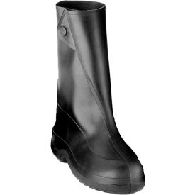 Tingley 1400 Rubber 10 Work Overshoes, Black, Cleated Outsole, Medium