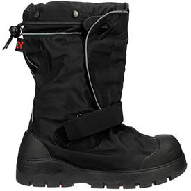 Tingley Rubber Corporation 7500G.2X Orion® Overshoe w/ Gaiter, 2XL, Waterproof, Black with Red Soles image.