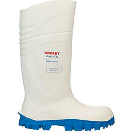 Tingley Rubber Corporation 77258.05 Steplite® X Knee Boot, Mens Size 5, 15"H, Steel Toe, Cleated Outsole, White image.