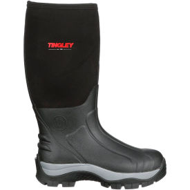 Tingley Rubber Corporation 80151.04 Tingley® Badger Insulated Fleece-Lined Boots, Plain Toe, Midsole, Deep Lug, 17"H, Blk, Size 4 image.