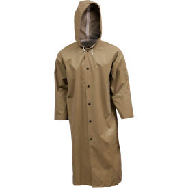 Tingley Rubber Corporation C12148.2X Tingley® C12148 Magnaprene™ Storm Fly Front Hooded Coat, Green, 48", 2XL image.