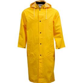 Tingley Rubber Corporation C53217.2X Tingley® C53217 .35mm Industrial Work Coat, Yellow, 48", Detachable Hood, 2XL image.