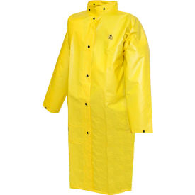 Tingley Rubber Corporation C56207.LG Tingley® C56207 DuraScrim™ Coat, Yellow, 48", 2 Patch Pockets, Hood Snaps, Large image.