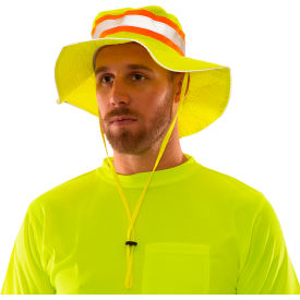 Tingley Rubber Corporation H73222.2X-3X Tingley® Enhanced Visibility Ranger Hat, Fluorescent Lime, Polyester, 2XL/3XL image.
