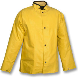 Tingley J12207 Magnaprene Storm Fly Front Jacket, Yellow, Hood Snaps, Large