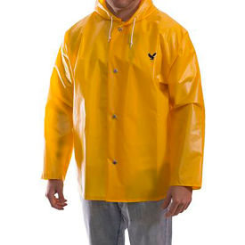 Iron Eagle® Rain Jacket Size Mens 3XL Attached Hood Blue