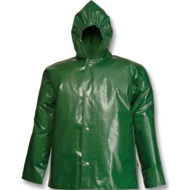Tingley Rubber Corporation J22168.2X Tingley® J22168 Iron Eagle® Storm Fly Front Hooded Jacket, Green, 2XL image.