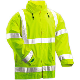 Tingley Rubber Corporation J23122.3X Tingley® J23122-Vision™ Hooded Jacket, Fluorescent Yellow/Green, 3XL image.
