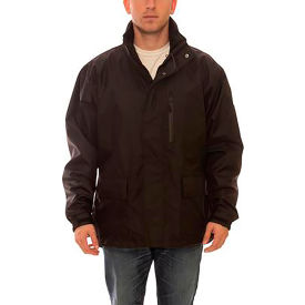 Tingley Rubber Corporation J24113.2X Icon™ Premium Breathable Jacket, Size Mens 2XL, Attached Hood, Black image.