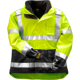 Tingley J24172 Icon 3.1 Jacket W/ Reflective Tape, Fluorescent Yellow/Green, Large