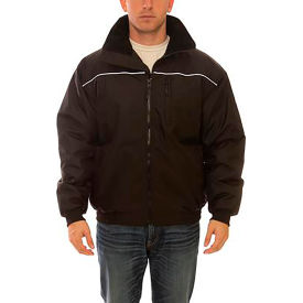 Bomber 1.5™ Jacket Size Mens 3XL Polyester Quilted Liner Attached Hood Black