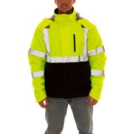 Tingley Rubber Corporation J26142.3X Tingley® Narwhal™ Heat Retention Jacket, Fluorescent Yellow/Green & Black, 3XL image.