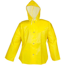 Tingley Rubber Corporation J31107.2X Tingley® J31107 Webdri® Storm Fly Front Hooded Jacket, Yellow, 2XL image.