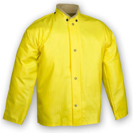 Tingley J31207 Webdri Storm Fly Front Jacket, Yellow, Hood Snaps, Large