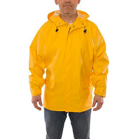 Tingley Rubber Corporation J33117.LG Weather-Tuff® Jacket, Size Mens Large, Storm Fly Front, Attached Hood, Yellow image.