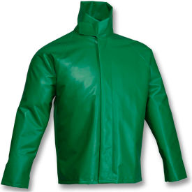 Tingley Rubber Corporation J41008.2X Tingley® J41008 SafetyFlex® Storm Fly Front High Collar Jacket, Green, 2XL image.