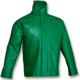 Tingley Rubber Corporation J41008.4X Tingley® J41008 SafetyFlex® Storm Fly Front High Collar Jacket, Green, 4XL image.