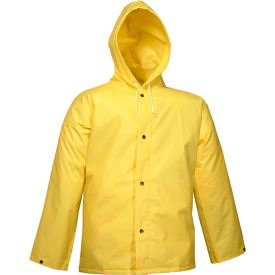 Tingley Rubber Corporation J56107.2X Tingley® J56107 DuraScrim™ Storm Fly Front Hooded Jacket, Yellow, 2XL image.