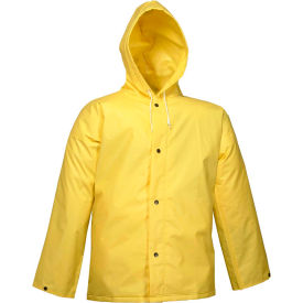 Tingley Rubber Corporation J56107.3X Tingley® J56107 DuraScrim™ Storm Fly Front Hooded Jacket, Yellow, 3XL image.